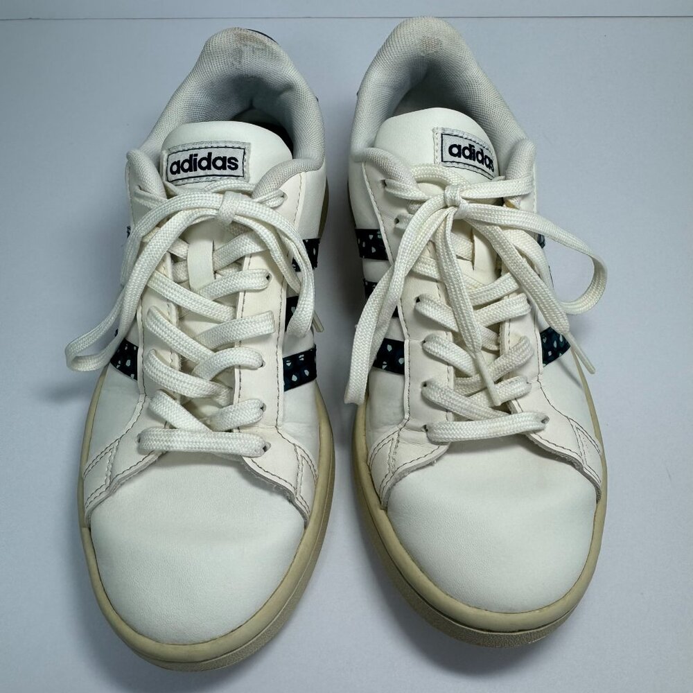 Adidas Shoes GRAND COURT White Leather Sneakers Women's Size 7 Good Condition - Picture 2 of 8